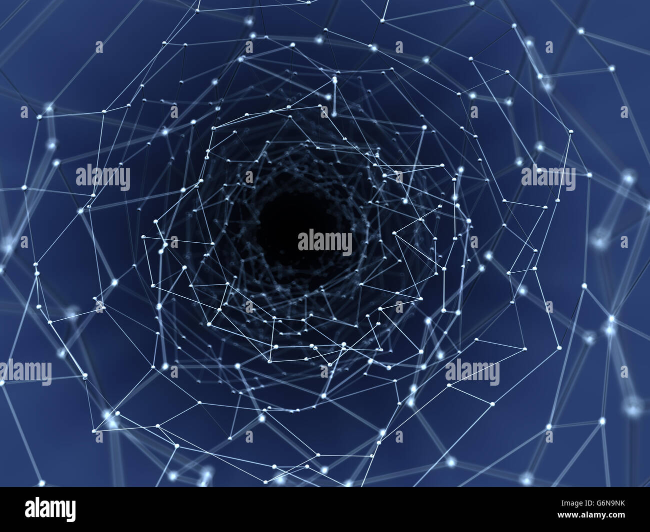 Netzwerk-Verbindungen - 3d Illustration abstrakt Stockfoto