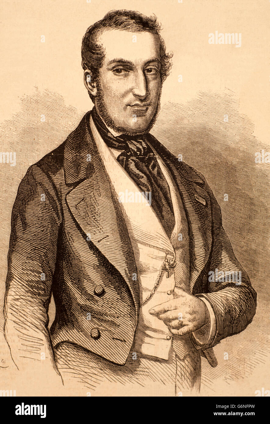 Carlo Boncompagni di Monbello, Mitglied des Senats von Piemont (14. Oktober 1845)-Gouverneur der italienischen Zentralbank Provinzen Stockfoto