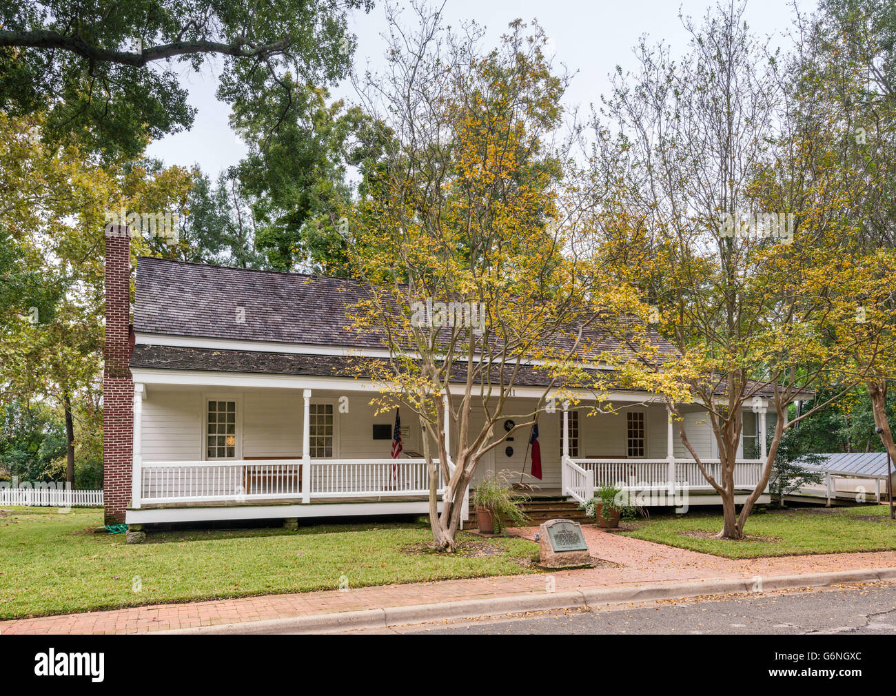 Hoya-Sterne-Haus-Museum und Bibliothek, Website der Sam Houston Taufe in Nacogdoches, Texas, USA Stockfoto