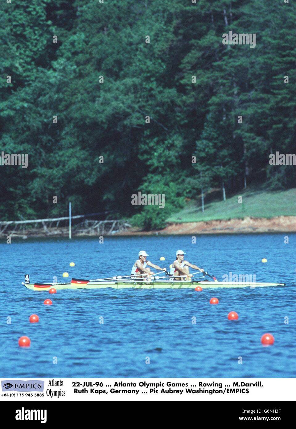 Atlanta Olympische Spiele - Rudern. 22-JUL-96. Die Olympischen Spiele In Atlanta. Rudern. M.Darvill, Ruth Kaps, Deutschland Stockfoto