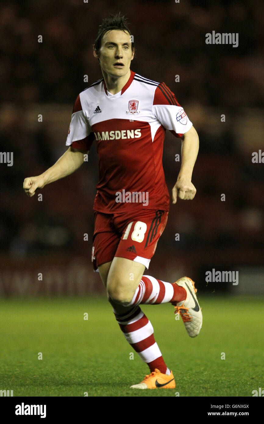 Fußball - Sky Bet Championship - Middlesbrough V Burnley - The Riverside Stadium. Dean Whitehead, Middlesbrough Stockfoto