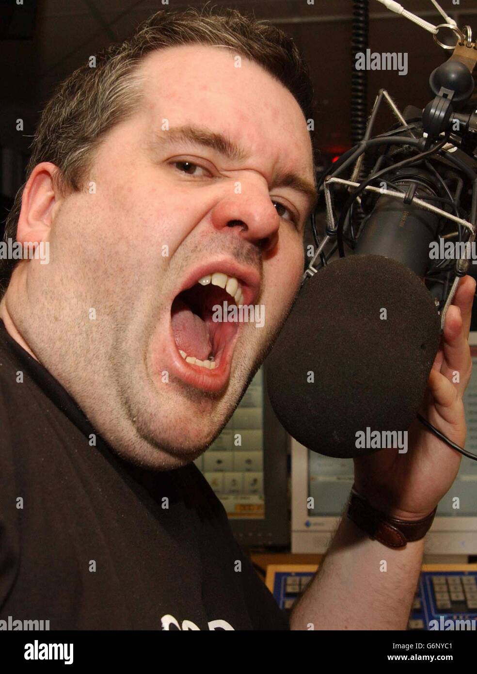 Chris Moyles Frühstück Stockfoto