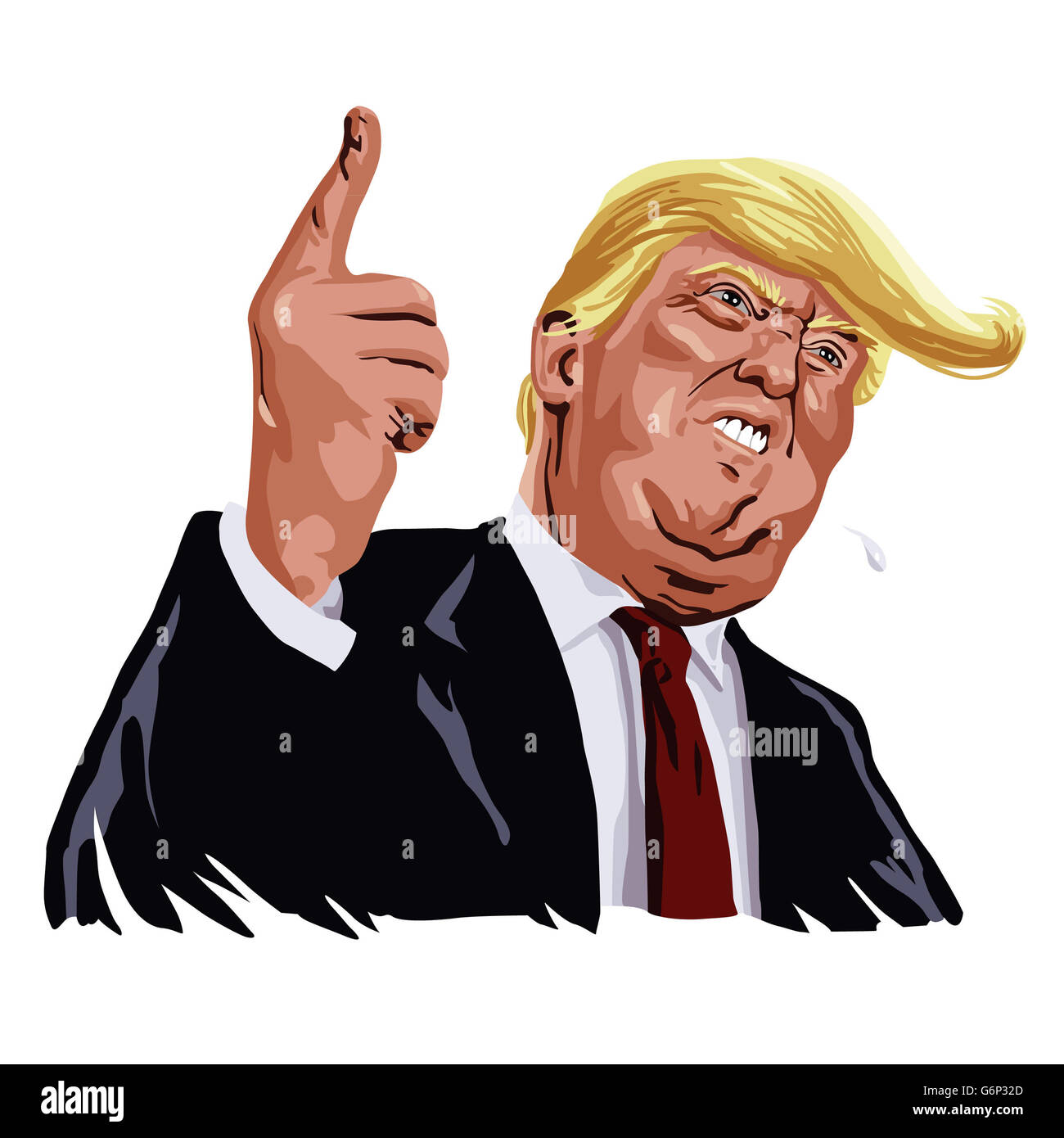 Donald Trump, du bist gefeuert! Karikatur Stockfoto