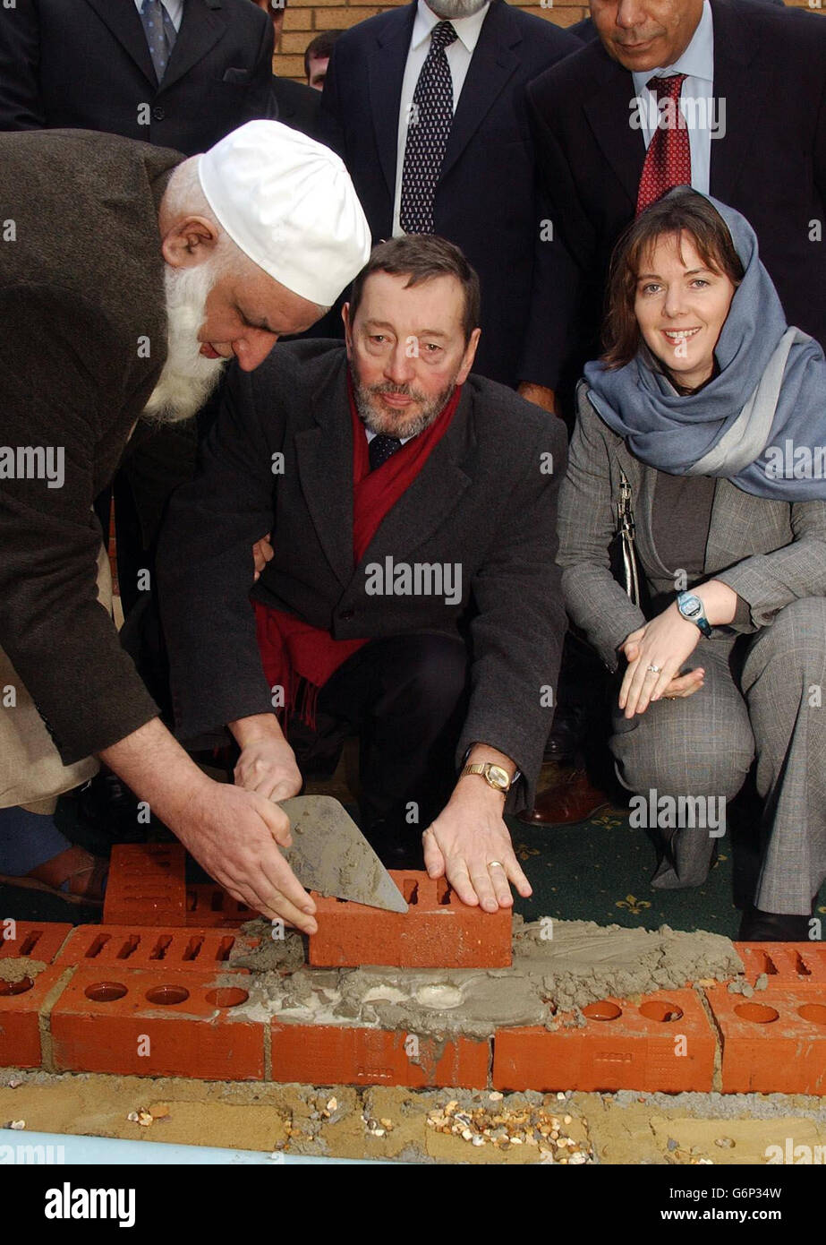 David Blunkett Watford Moschee Stockfoto