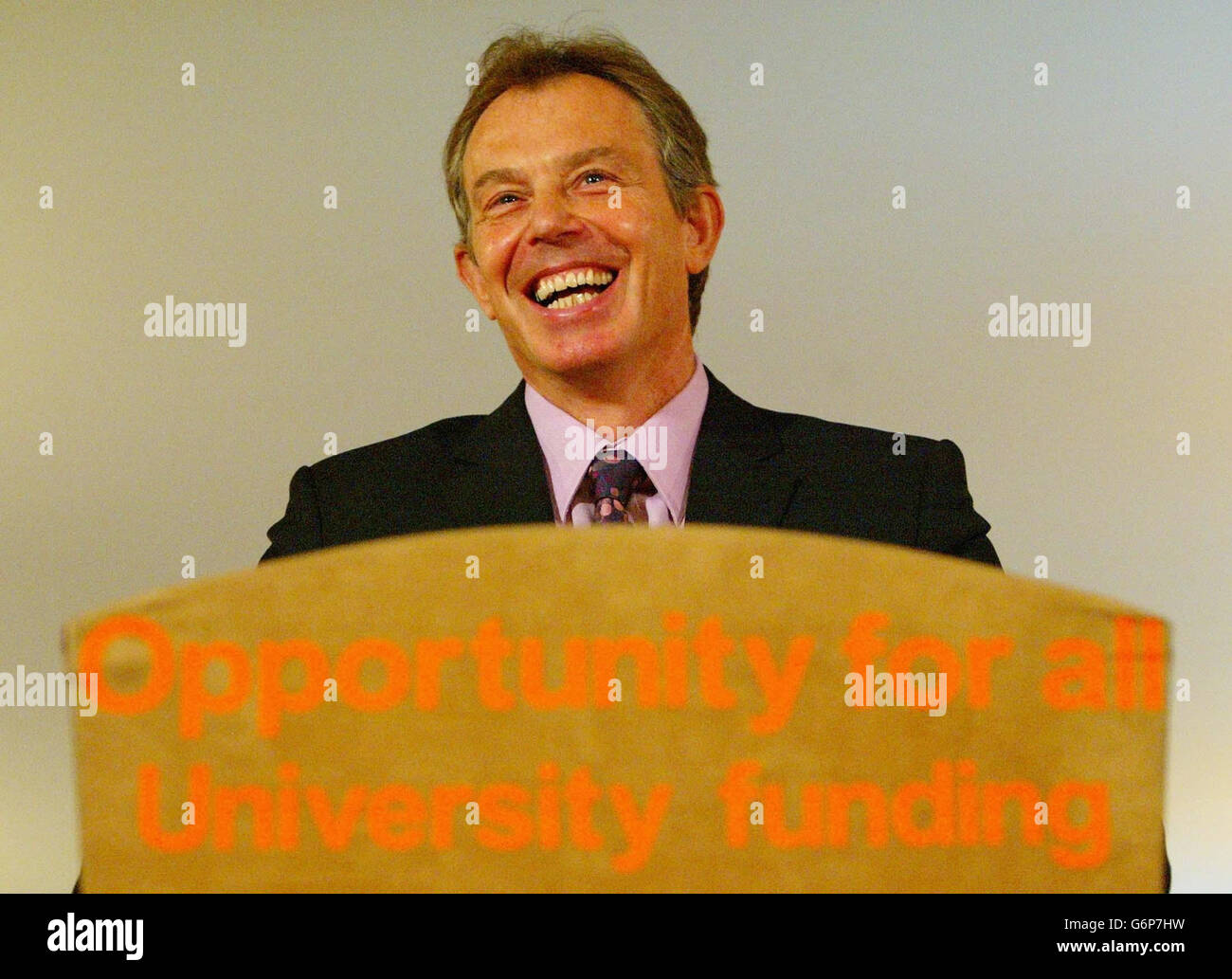 Tony Blair monatlichen Pressekonferenz Stockfoto
