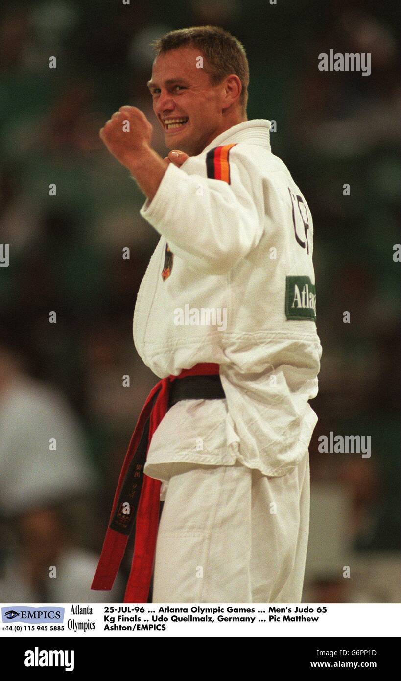 25-JUL-96. Die Olympischen Spiele In Atlanta. Judo 65 kg Finale für Herren. Udo Quellmalz, Deutschland Stockfoto