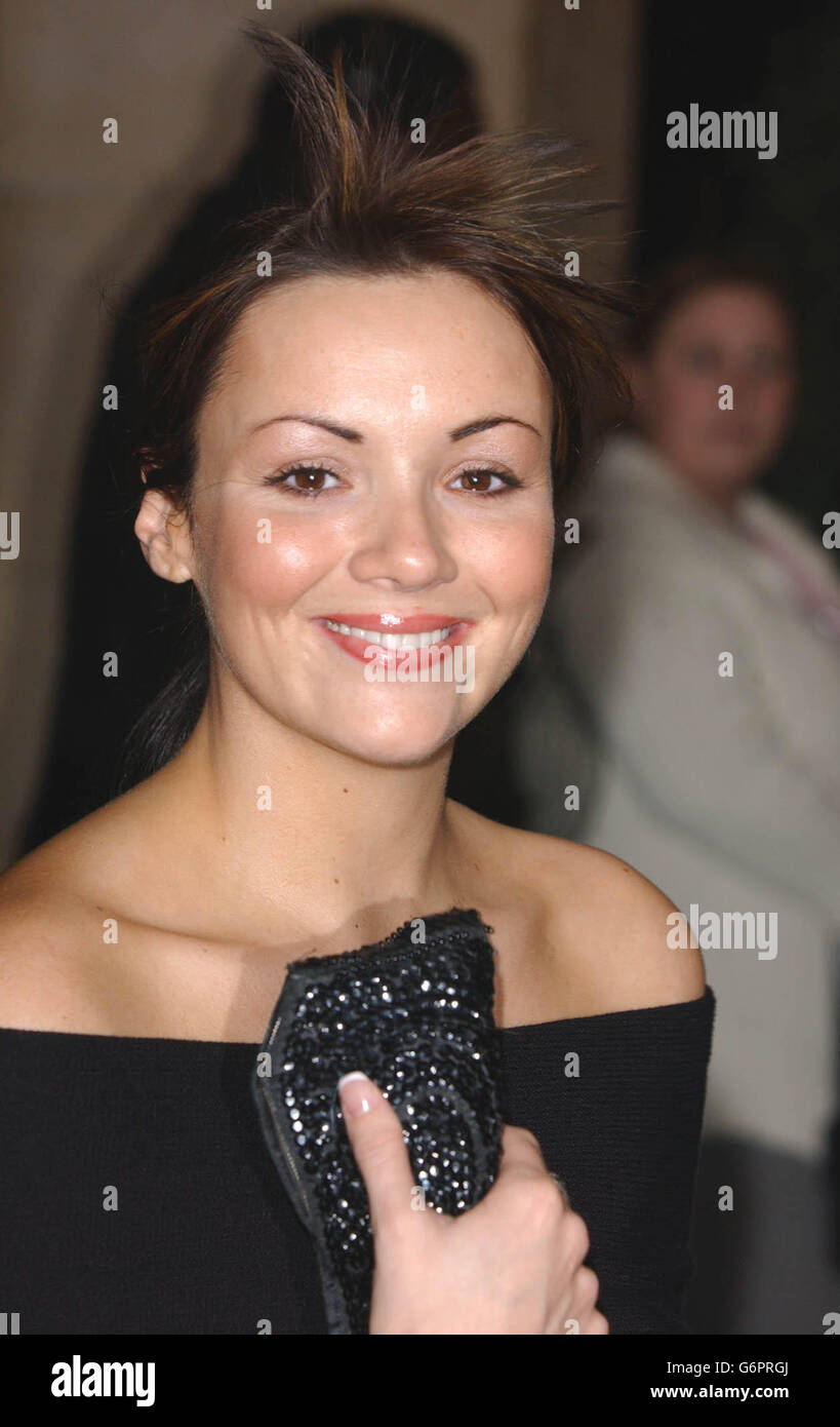 Die Schauspielerin Martine McCutcheon kommt für die Sony Ericsson Empire Film Awards im Dorchester Hotel im Zentrum von London an. Die neunten jährlichen Auszeichnungen werden vom Empire Magazine organisiert und von der Öffentlichkeit gewählt. Stockfoto