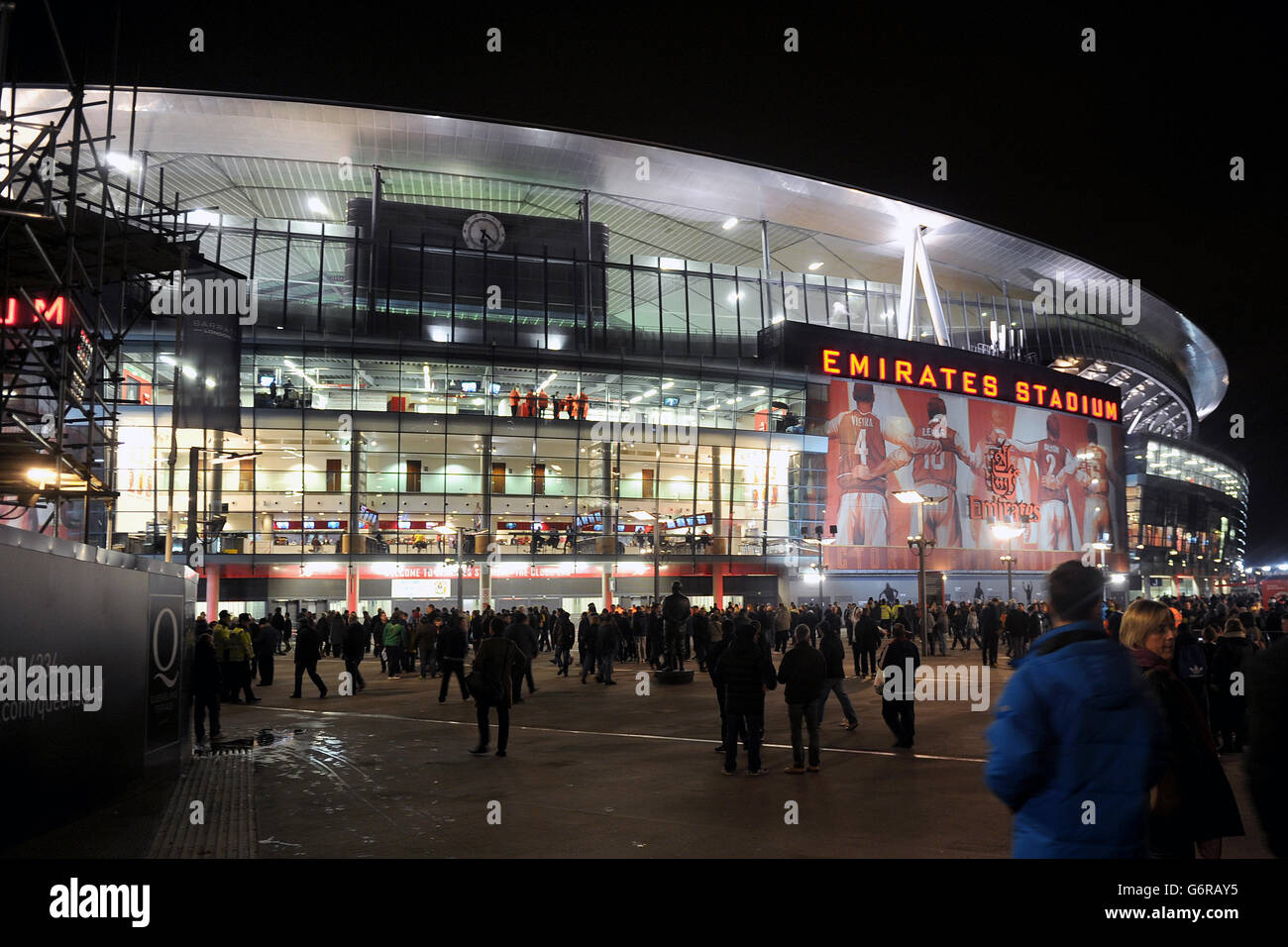 Fußball - FA Cup - vierte Runde - Arsenal gegen Coventry City - Emirates Stadium. Ein allgemeiner Blick auf das Emirates Stadium. Stockfoto