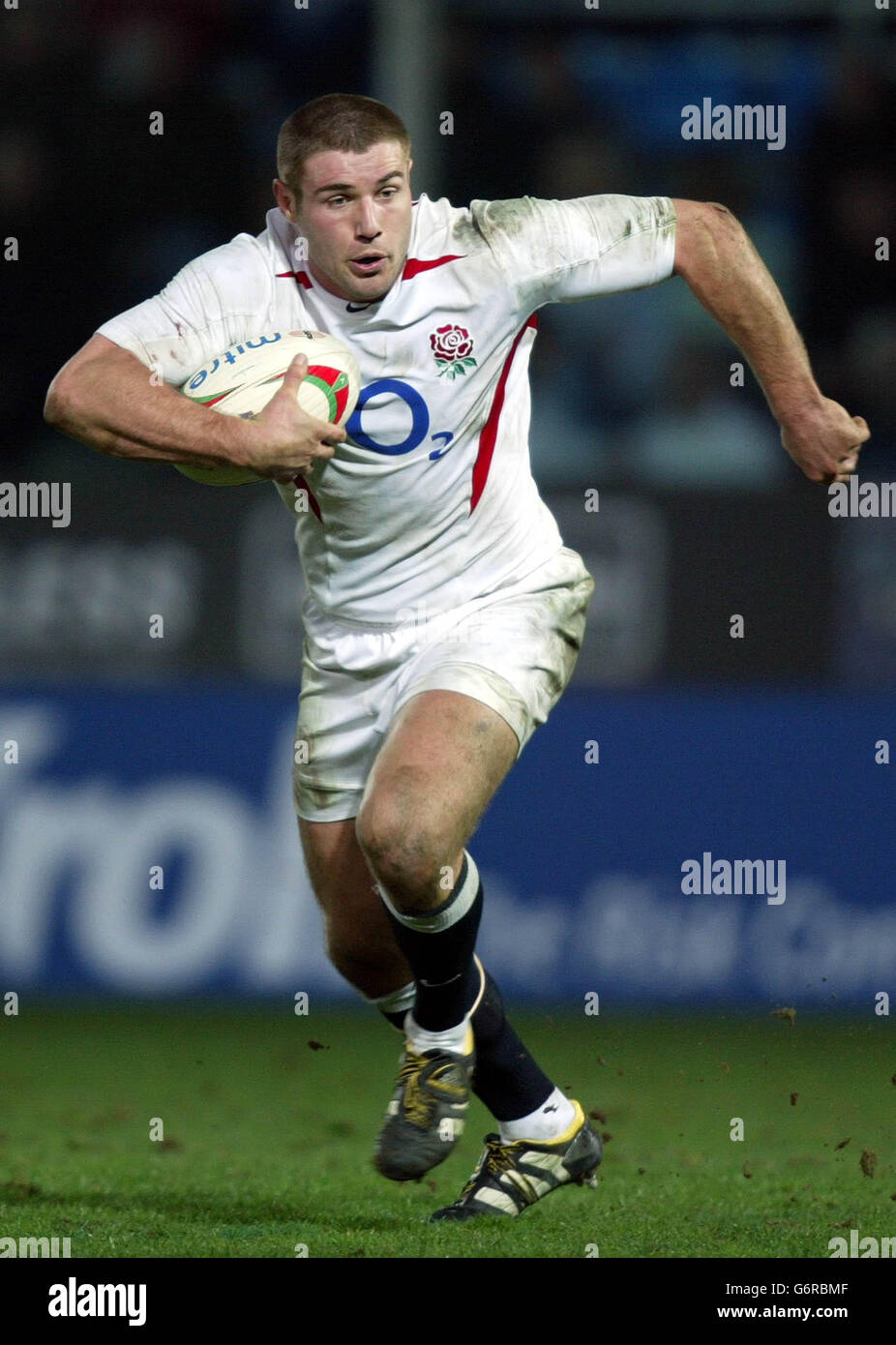 Der englische Ben Cohen beim RBS 6 Nations-Spiel im Stadio Flaminio, Rom. Stockfoto