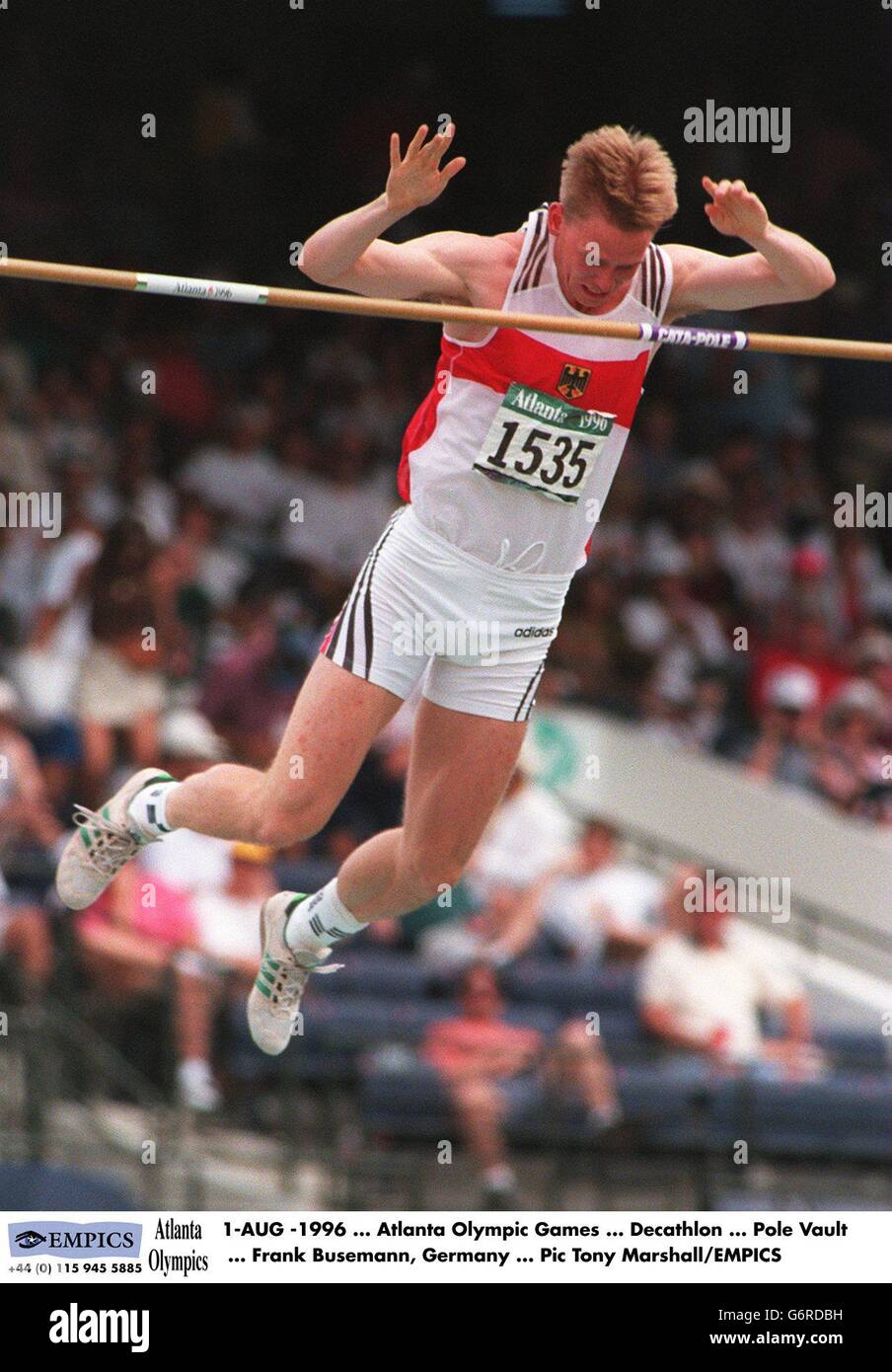 Olympischen Spielen in Atlanta... Leichtathletik-Zehnkampf Stockfoto
