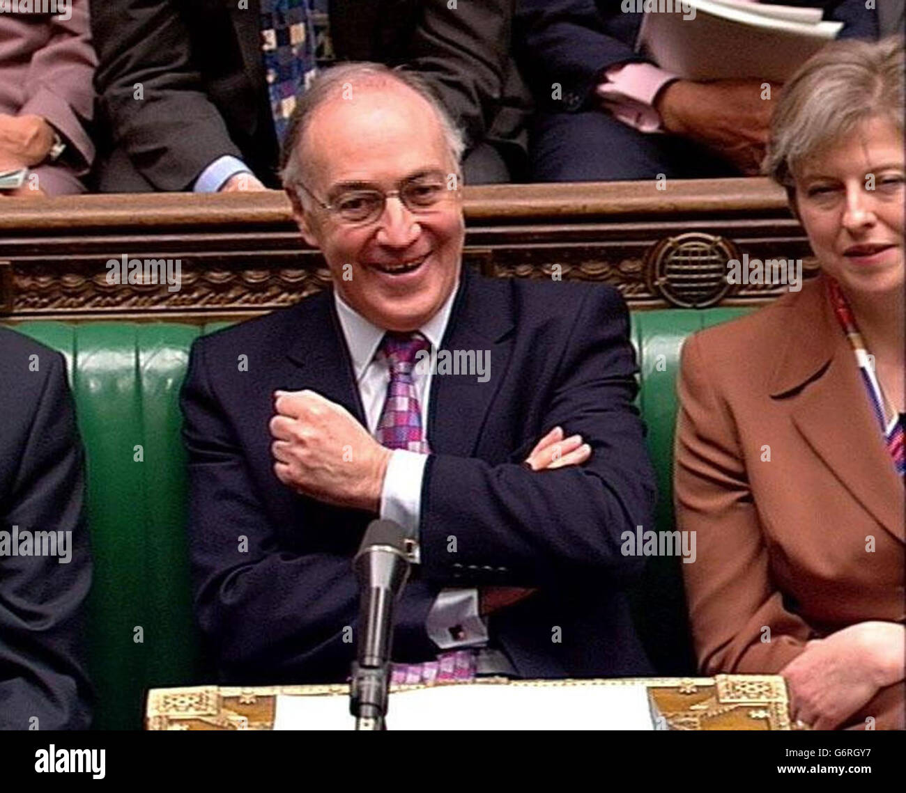 Michael Howard Prime Minister Fragen Stockfoto