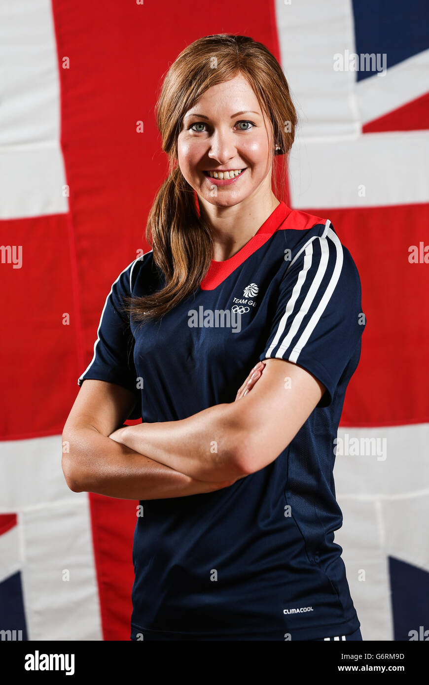 Großbritanniens Joanna Rowsell-Shand bei der Team-Ankündigung im Radsport National Centre, Manchester. Stockfoto