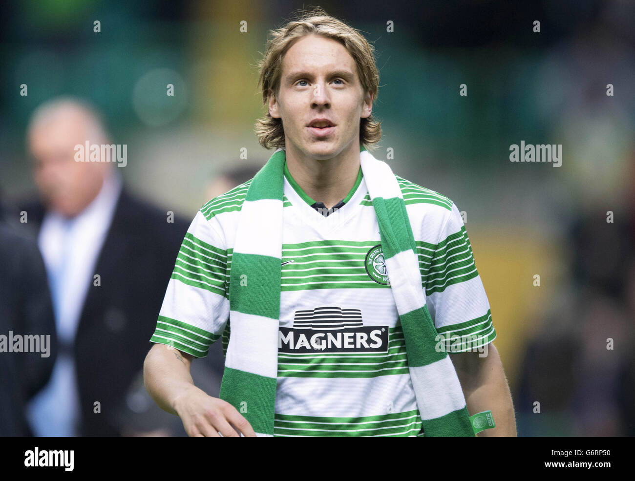 Fußball - Scottish Premier League - Celtic gegen Motherwell - Celtic Park. Celtic Neuzugang Stefan Johansen während des Spiels der Scottish Premier League im Celtic Park, Glasgow. Stockfoto