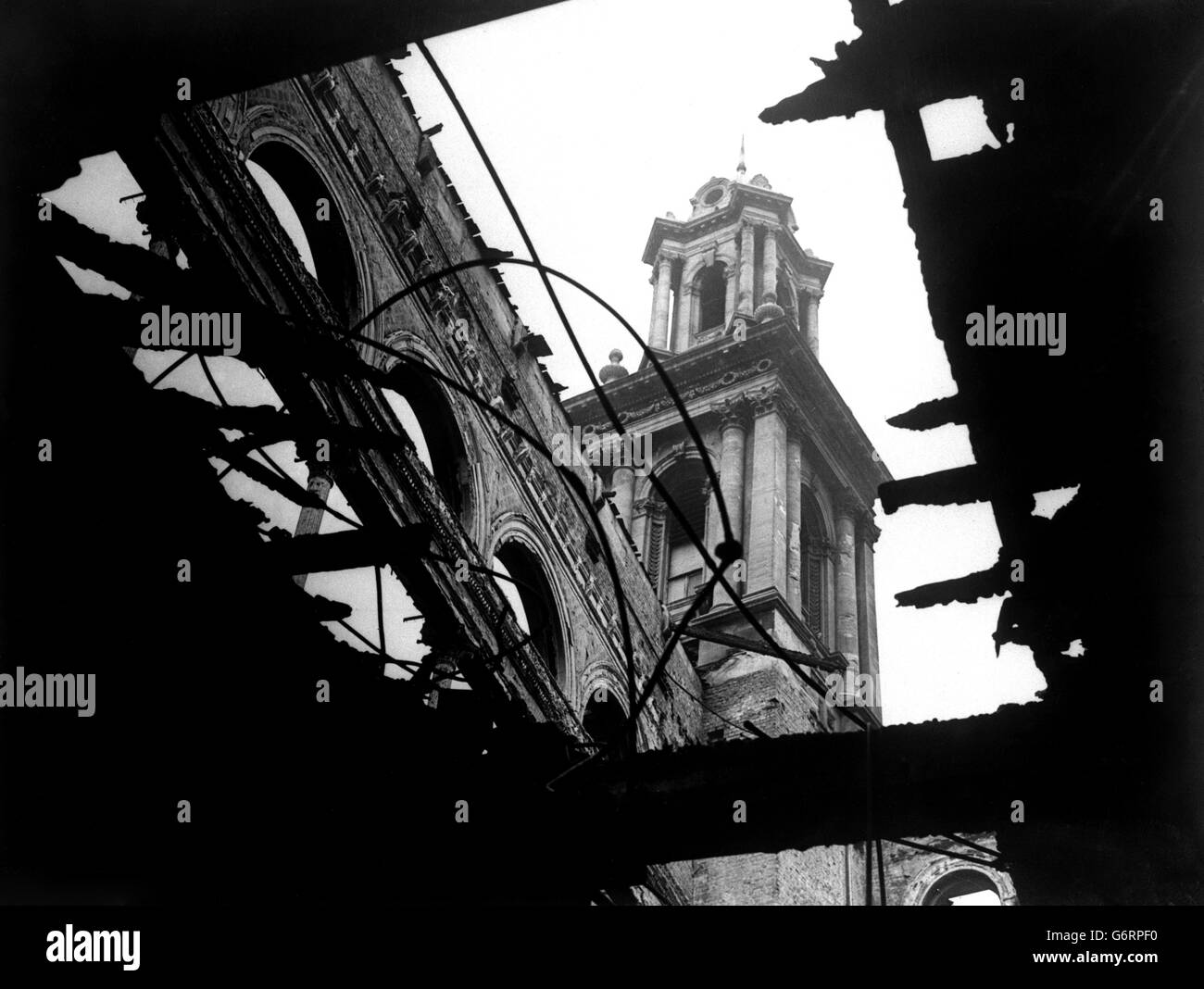 Weltkrieg zwei - der Blitz - deutsche V2-Rakete zerstört Häuser - Südengland - 1945 Stockfoto