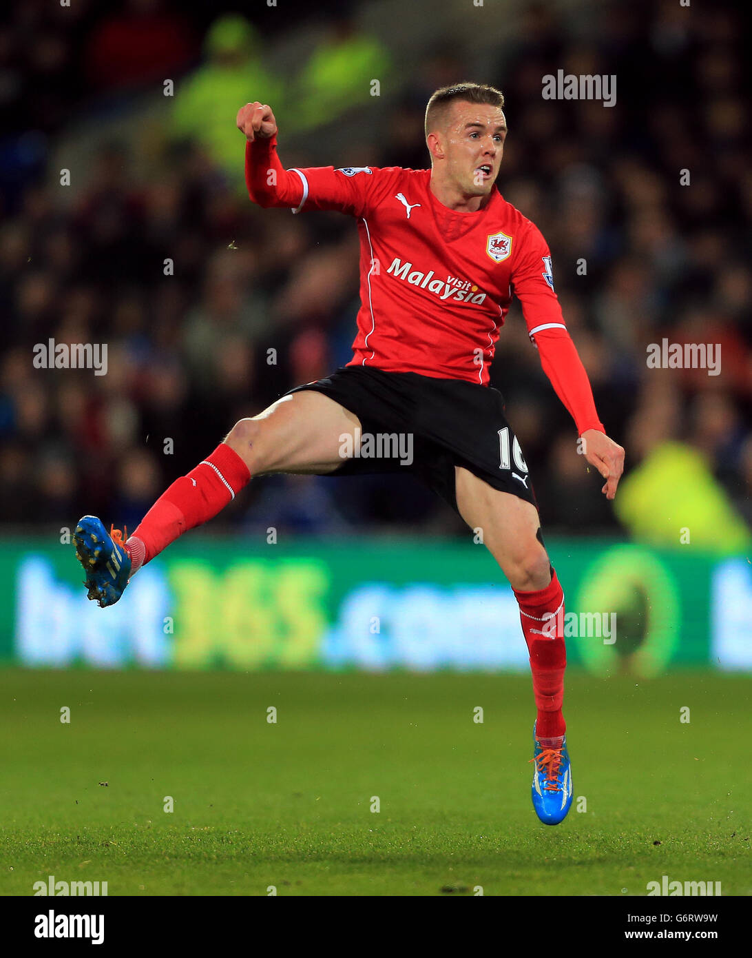 Fußball - Barclays Premier League - Cardiff City / Aston Villa - Cardiff City Stadium. Craig Noone von Cardiff City Stockfoto