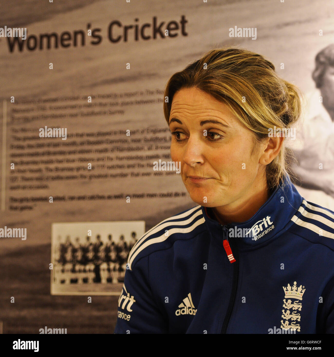 England Frauen-Team-Kapitän Charlotte Edwards während einer Fotozelle auf dem County Ground, Taunton, Somerset. Stockfoto
