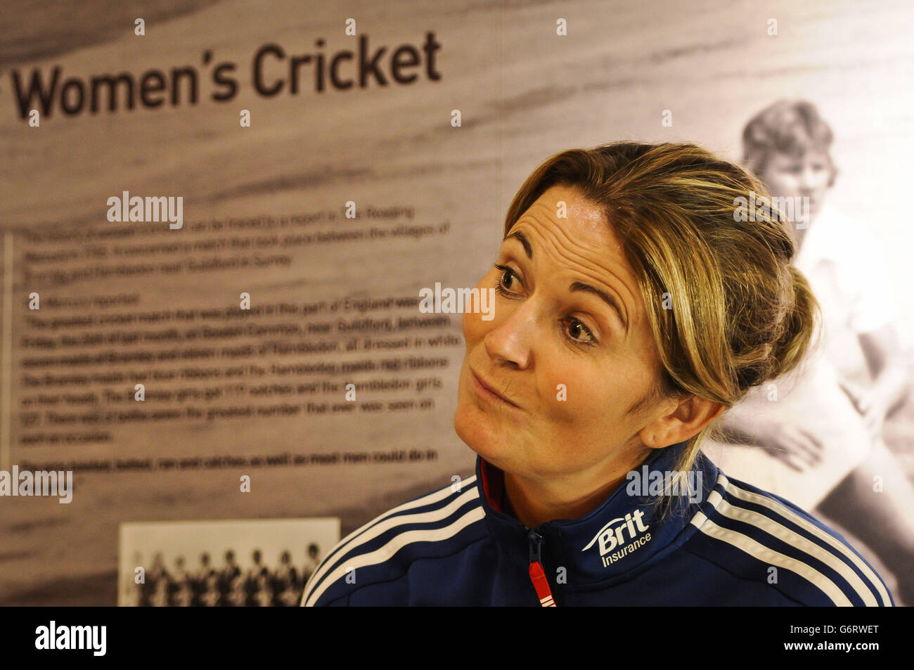 England Frauen-Team-Kapitän Charlotte Edwards während einer Fotozelle auf dem County Ground, Taunton, Somerset. Stockfoto