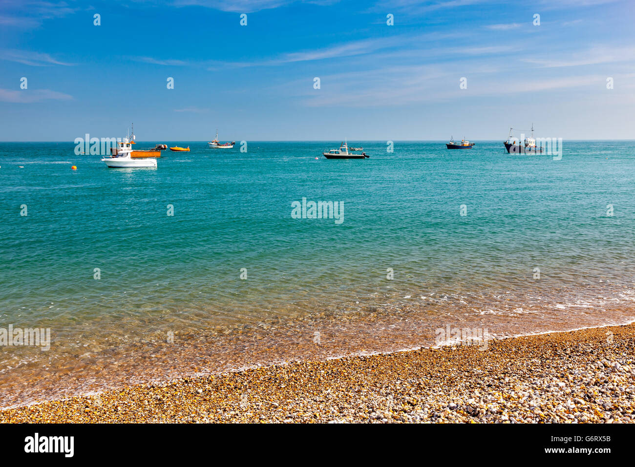 Der Kiesstrand in Selsey Bill West Sussex England UK Europe Stockfoto