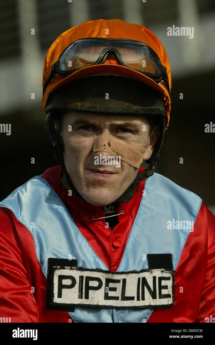 Tony McCoy - Jockey in Warwick, Sonntag, 14 2004. März. PA Foto : David Davies. Stockfoto