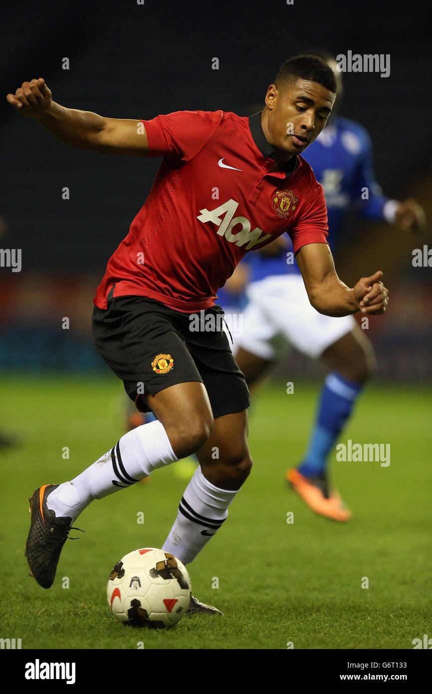 Fußball - FA Youth Cup - vierte Runde - Leicester City / Manchester United - Filbert Street. Saidy Janko, Manchester City. Stockfoto