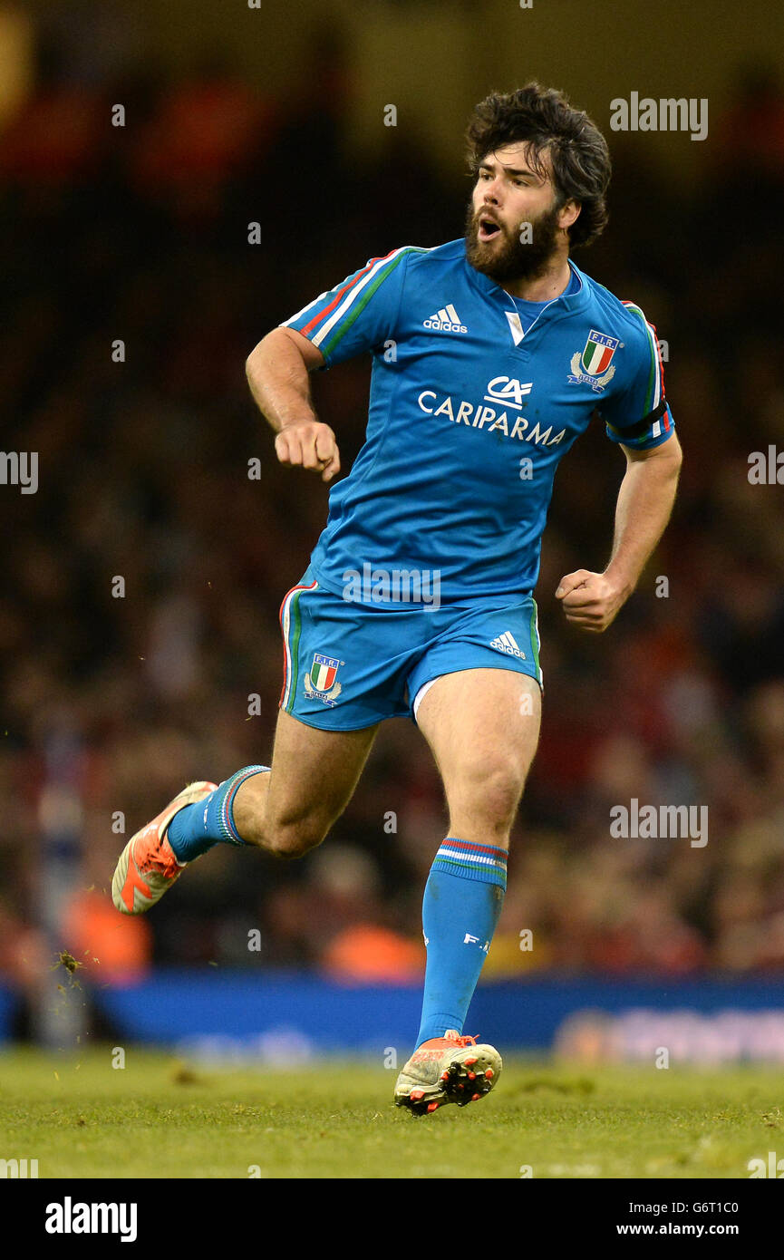 Rugby-Union - RBS 6 Nations - Wales V Italien - Millennium Stadium Stockfoto