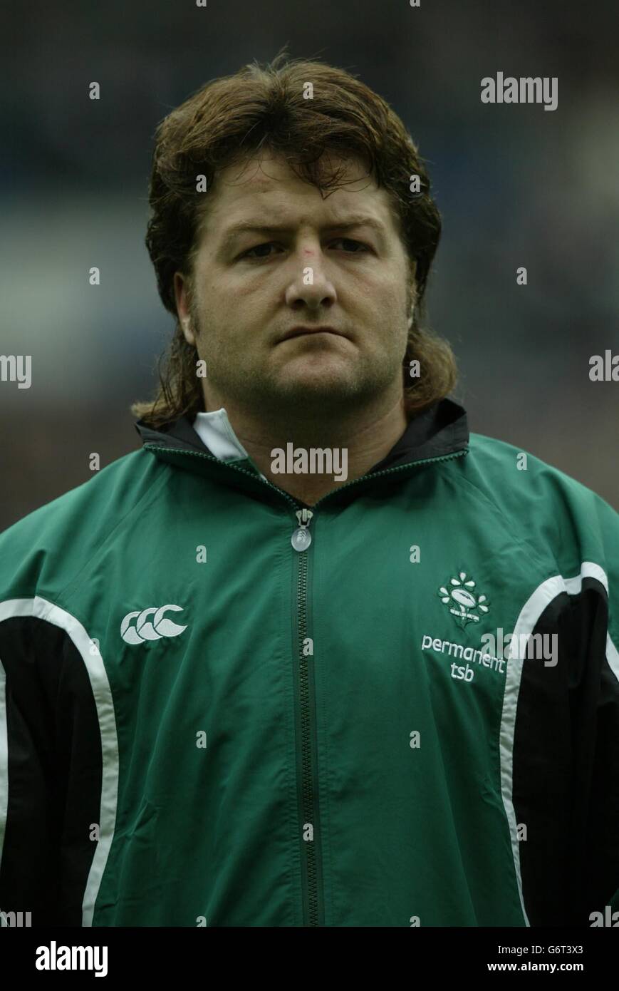 Shane Byrne während des RBS 6 Nations Clash gegen Frankreich Im Stade de France Stockfoto