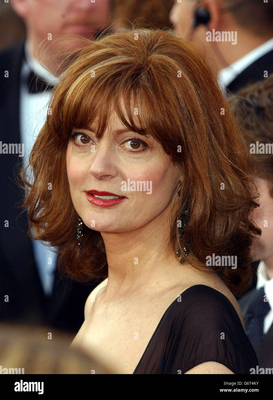 Susan Sarandon bei den 76. Annual Academy Awards im Kodak Theater in Los Angeles, USA. Susan trägt ein Kleid von Tom Ford für Gucci, das mit Schmuck von Boucheron ausgestattet ist. Stockfoto