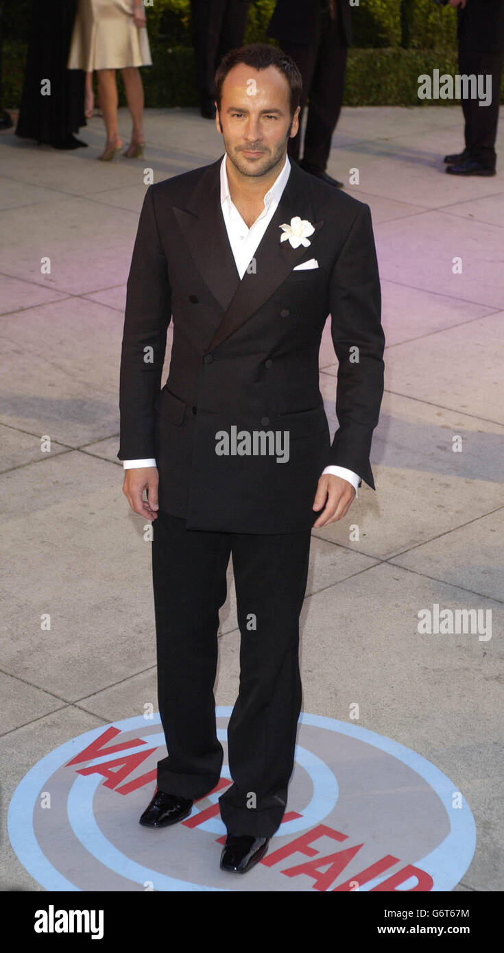 Modedesigner Tom Ford kommt nach den Academy Awards zur Vanity Fair Afterparty Morton's, Melrose Avenue Los Stockfotografie - Alamy
