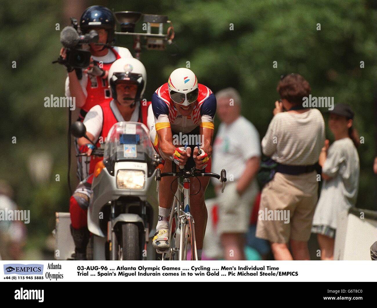 Olympischen Spielen in Atlanta... Radfahren... Herren Einzelzeitfahren Stockfoto