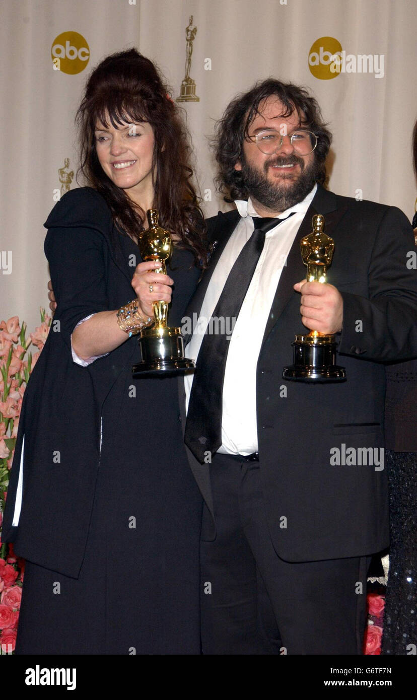 Jackson und Walsh die Oscar-Verleihung 2004 Stockfoto