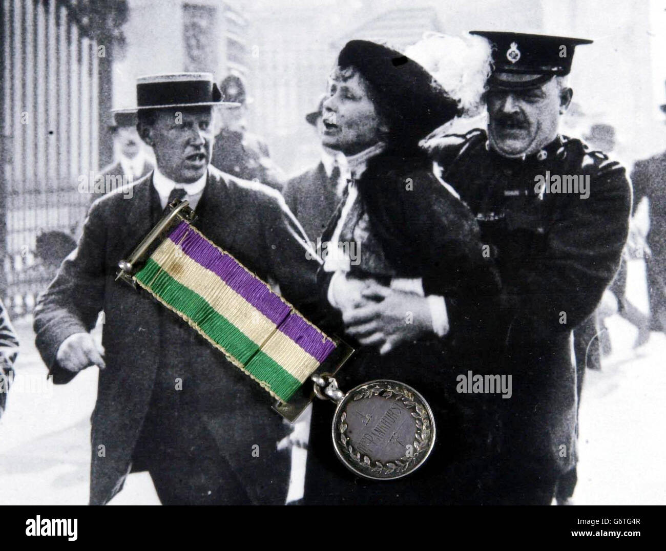 Emmeline Pankhurst Suffragette Medaille für Verkauf Stockfoto