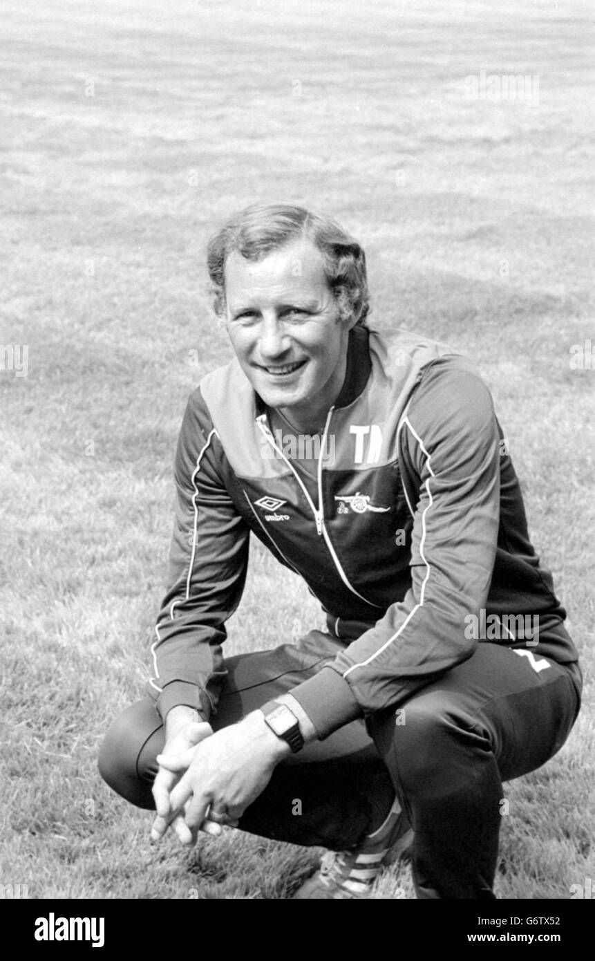 Arsenal Football Club Manager für die Saison 1983/84, Terry Neill in Highbury, North London. Stockfoto