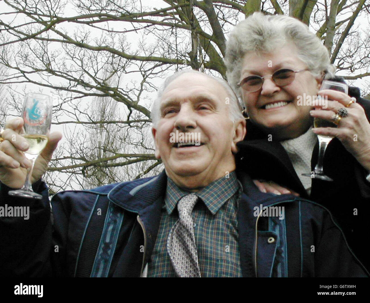 Betty und Fred Taylor Lottogewinner Stockfoto