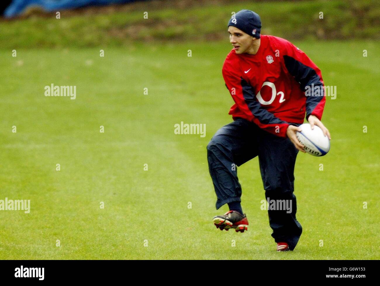 RBS 6 Nations England Trainingseinheit Stockfoto