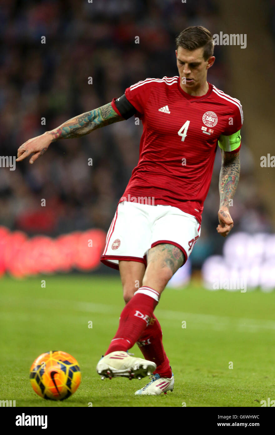 Fußball - International freundlich - England gegen Dänemark - Wembley Stadium. Daniel Agger, Dänemark Stockfoto