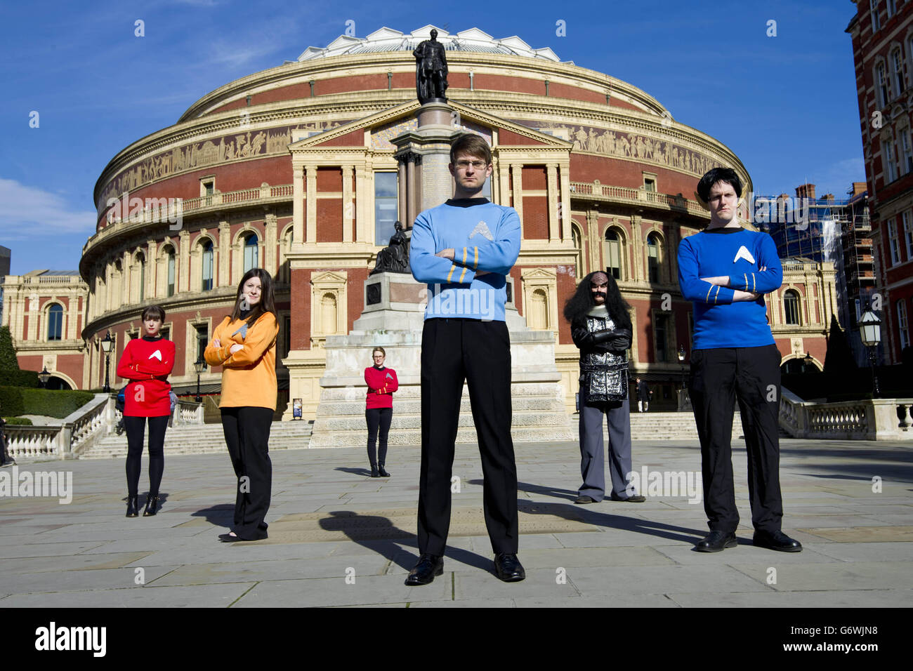 Star Trek und Star Trek Into Darkness - Live in Concert UK Premiere - London. Mai 2014. Stockfoto