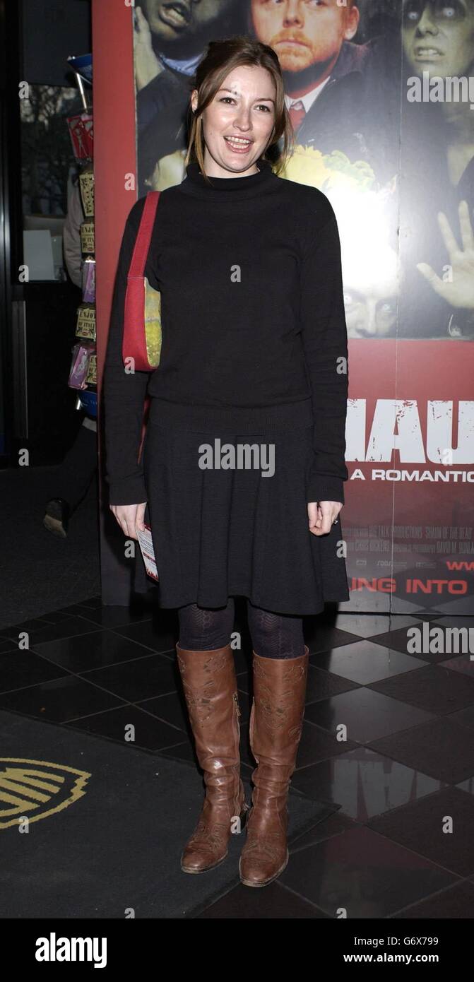 Die Schauspielerin Kelly MacDonald kommt zur Weltpremiere von Shaun of the Dead im Warner West End Kino am Leicester Square im Zentrum von London an. Stockfoto
