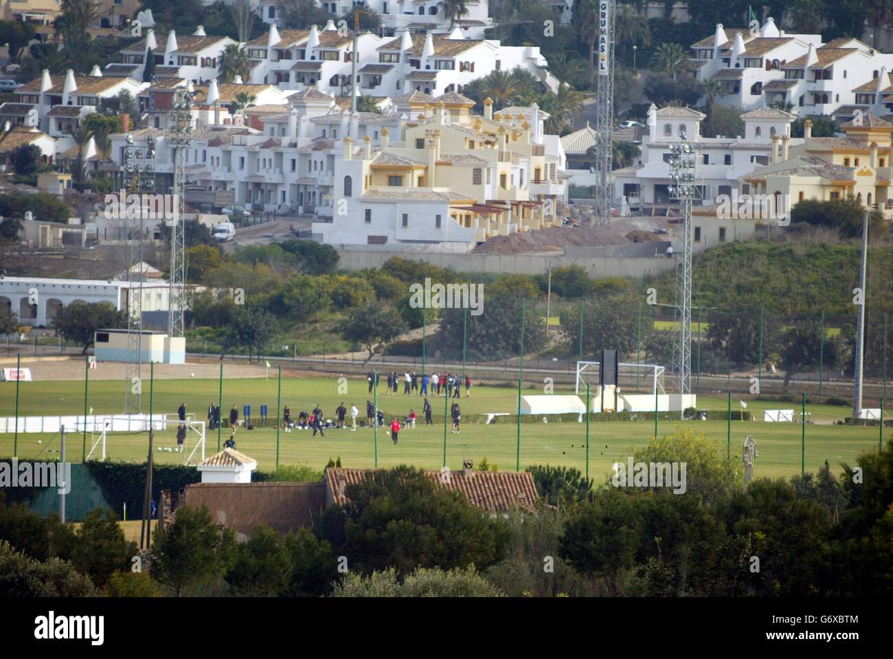 Ein Blick auf den La Manga Club, Spanien. Eine allgemeine Ansicht des La Manga Clubs, Spanien. Stockfoto