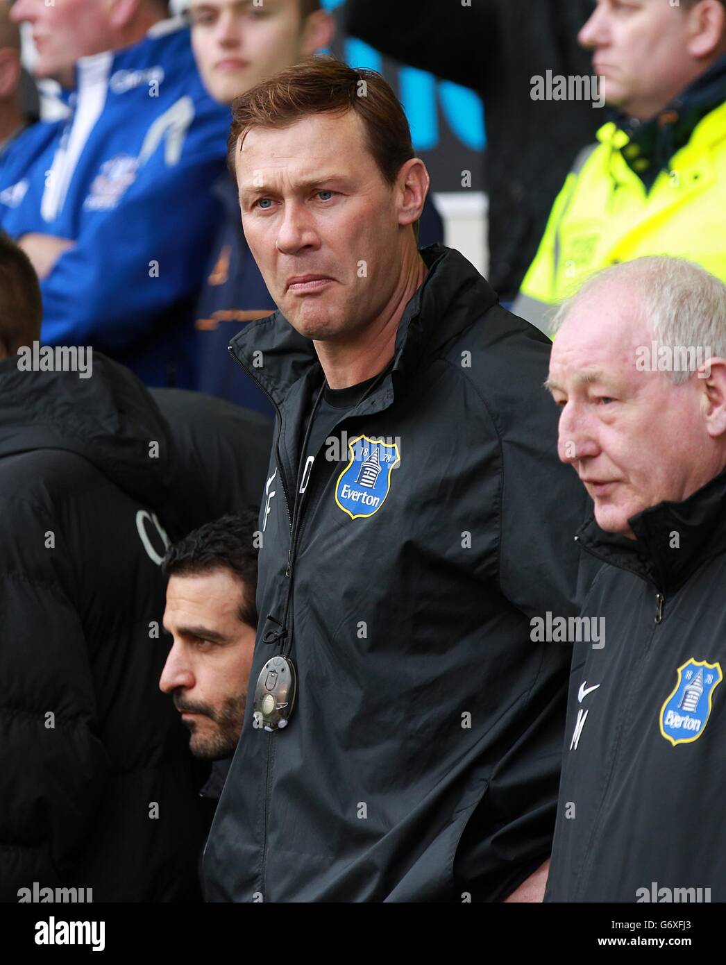 Fußball - Barclays Premier League - Everton gegen Cardiff City - Goodison Park. Everton unter 18 Trainer Duncan Ferguson Stockfoto