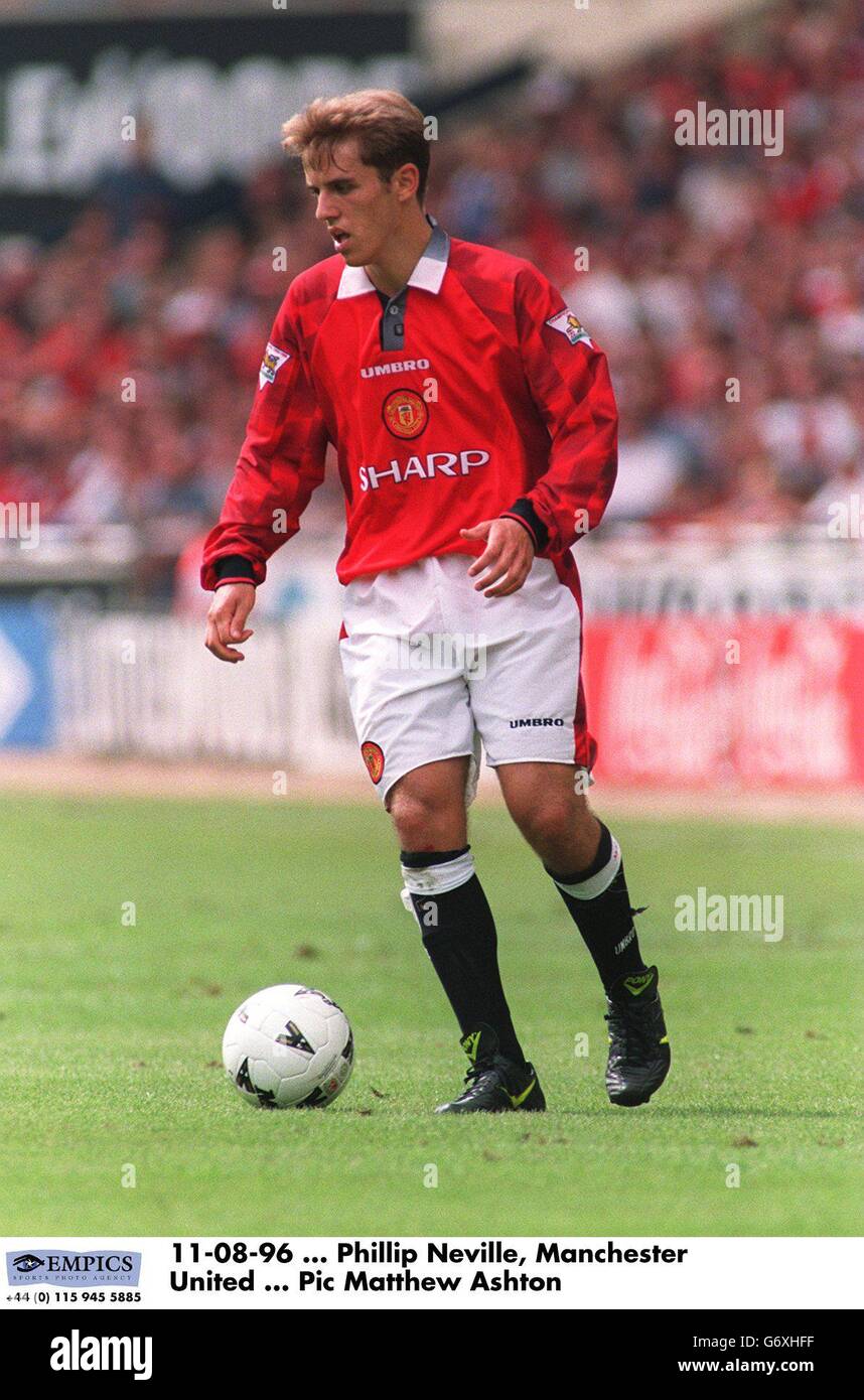 Fußball – Charity Shield. 11-08-96. Philip Neville, Manchester United Stockfoto