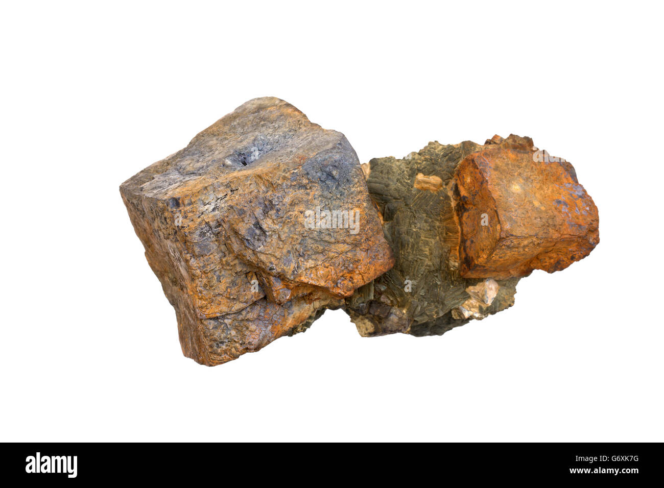 Galena, PbS, Leitung Sulfid, wichtigsten Erz Mineral des Blei- und Markasit, Tri State District, Oklahoma Stockfoto