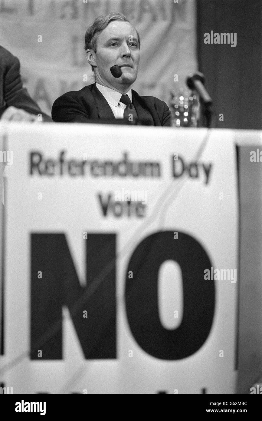 Politik - europäisches Referendum - Volksabstimmung über den gemeinsamen Markt - Anthony Wedgwood Benn - London Stockfoto