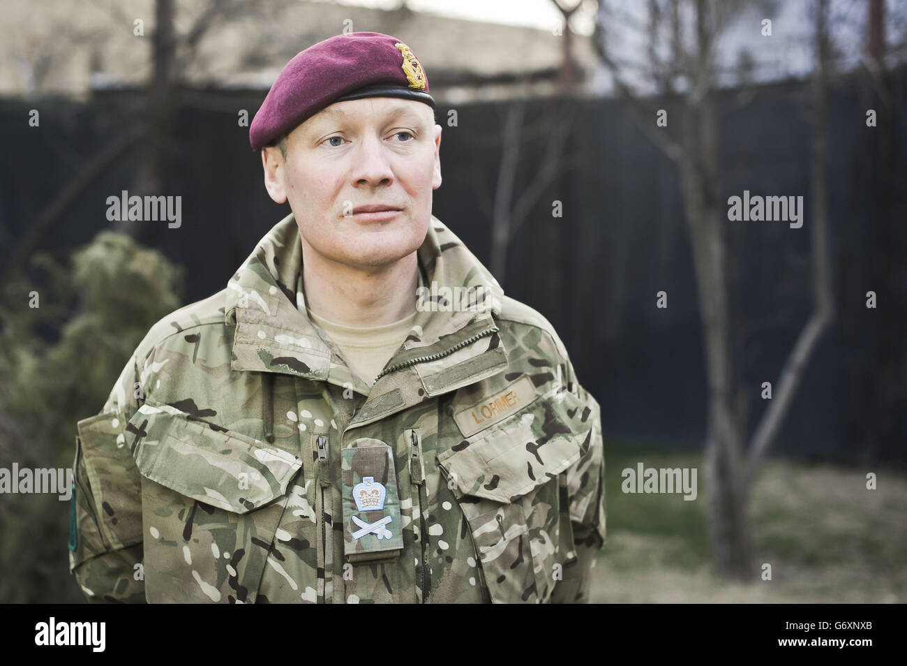 Zuvor unveröffentlichtes Foto vom 13/03/14 von Generalleutnant John Lorimer, stellvertretender Kommandeur von ISAF, dem ranghöchsten Briten in Afghanistan. Stockfoto