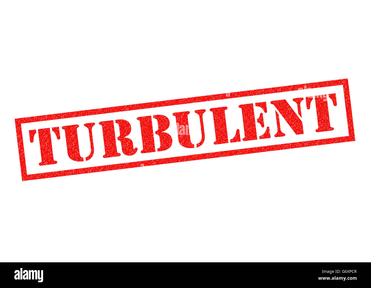 TURBULENTE Stempel auf einem weißen Hintergrund. Stockfoto