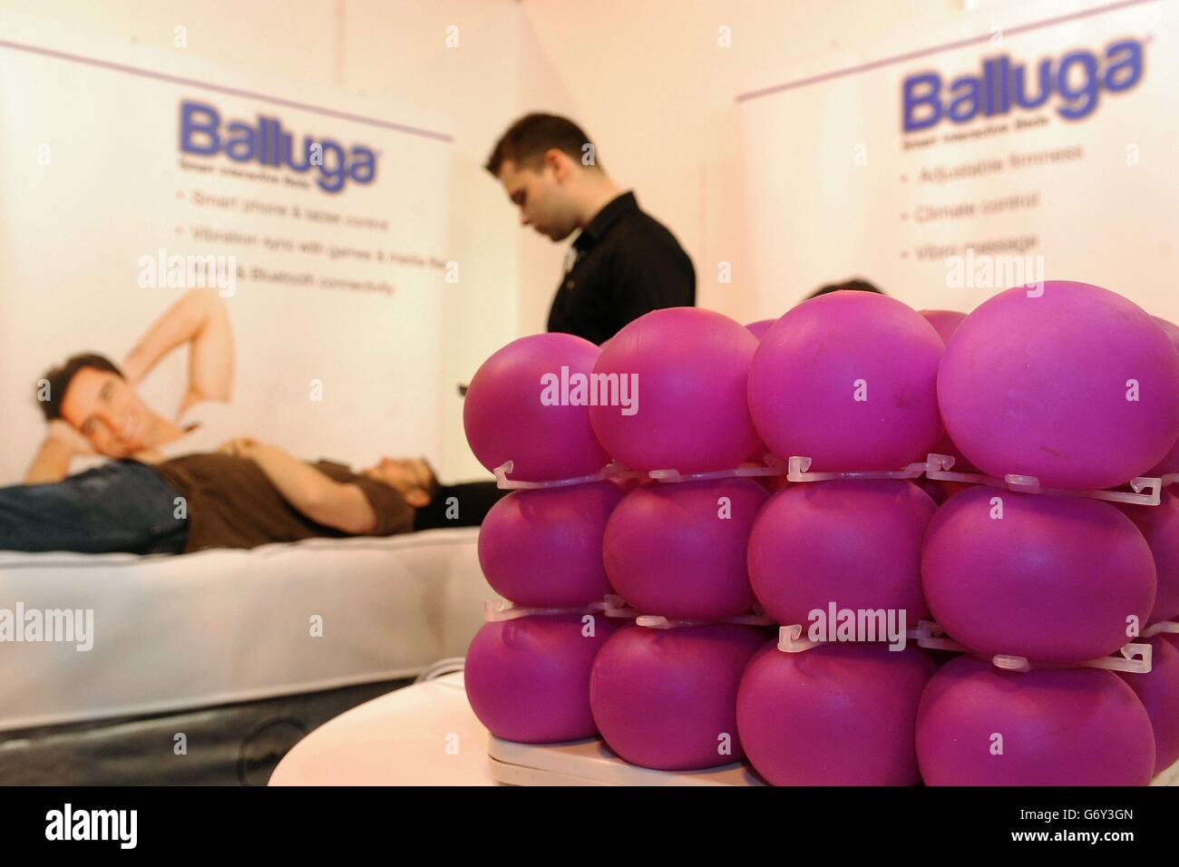 Interaktives Balluga-Bett während der Gadget Show Live im NEC, Birmingham. Stockfoto