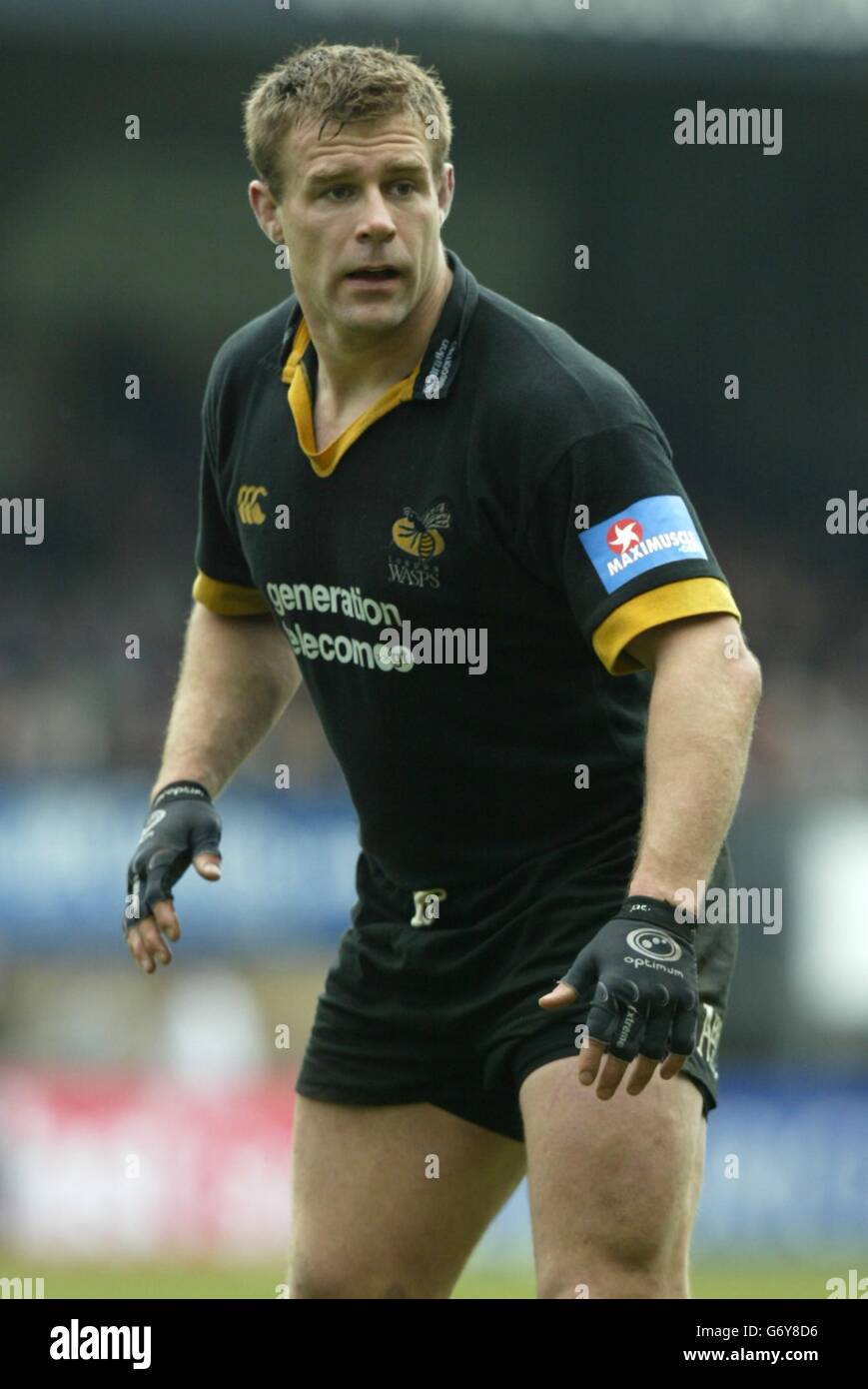 Paul Volley der Wespen beim Heineken Cup Viertelfinale am Causeway, Wycombe. Stockfoto