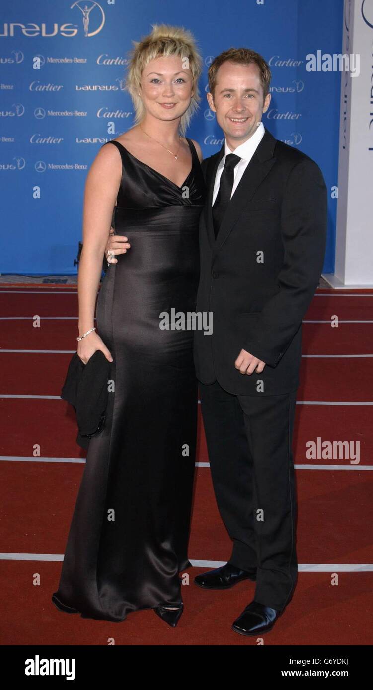 Der Schauspieler Billy Boyd und seine Freundin Ali kommen zum fünften Mal im Jahr zu den Laureus World Sports Awards, bei denen die besten Sportler ausgezeichnet werden, im Centro Cultural De Belem in Lissabon, Portugal. Stockfoto