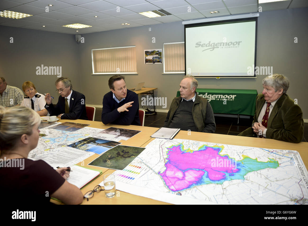 David Cameron besucht die Süd-west Stockfoto
