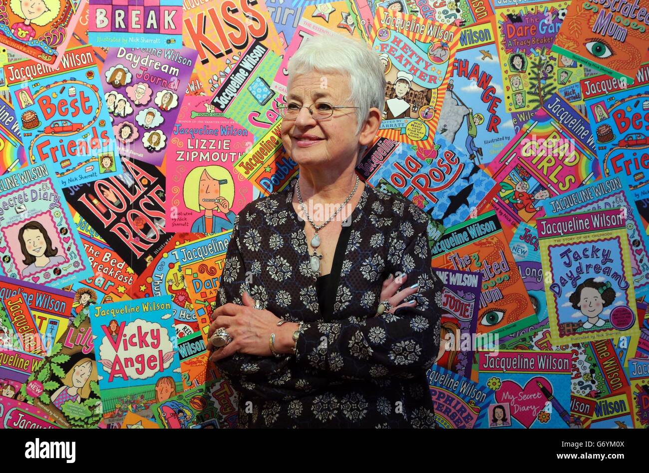 Jacqueline Wilson Ausstellung Photocall - London Stockfoto