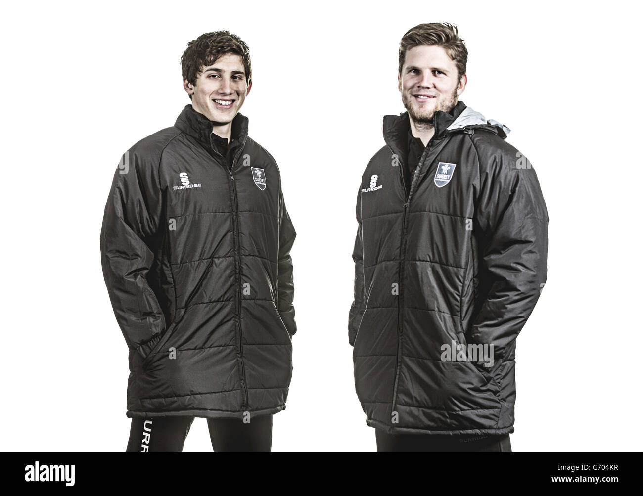 Cricket - Surrey County Cricket Club Photocall - Kia Oval. Stuart Meaker und Zafar Ansari, Surrey Stockfoto